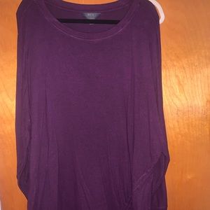 Casual plum gathered top/sweater